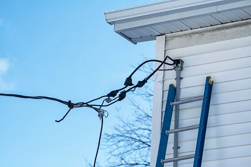 Electrical-Service-Upgrades Residential Home Electricity Power Line Cable Repair
